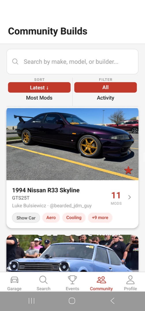 RevBoard community builds feed